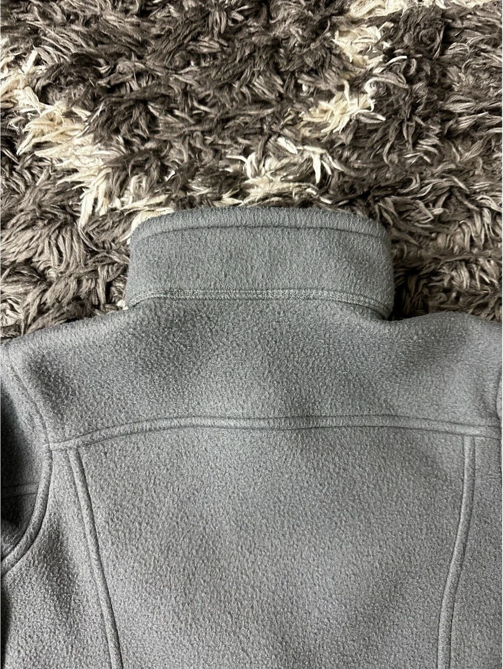 Eddie Bauer John Deere Fleece Jacket Womens XS Gray Full Zip Outdoor Layer